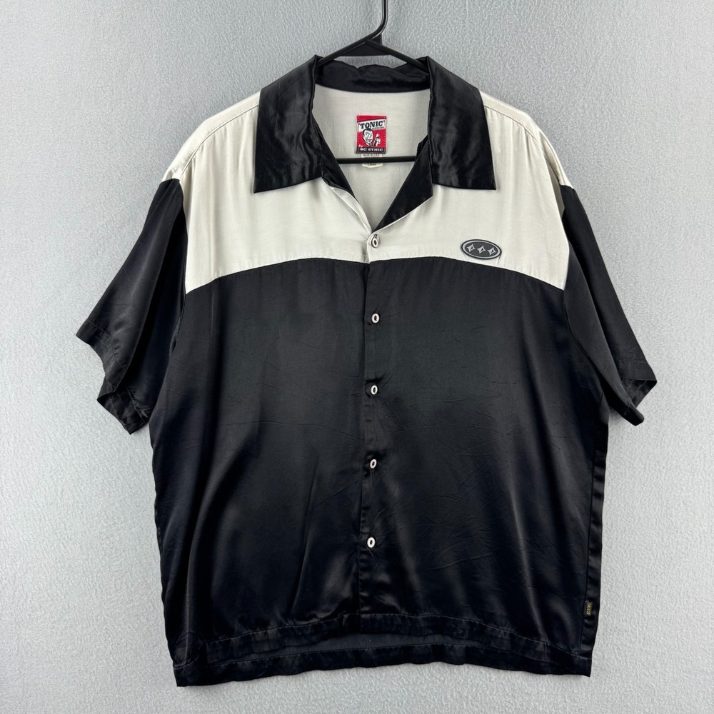 Vintage BC Ethic Shirt Mens‎ Large Rayon Bowling Button Up Rave 90s Made in USA